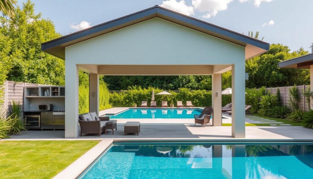 Multifunktionales Poolhaus Nutzungskonzept
