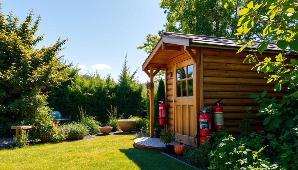 Brandschutz bei Holz-Gartenhäusern