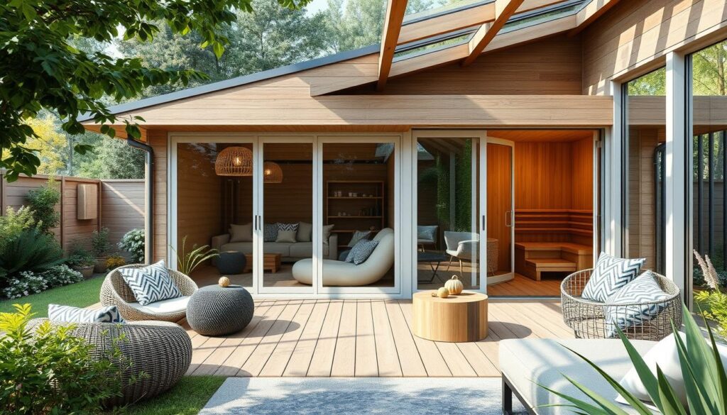 Gartenhaus mit Sauna Raumplanung