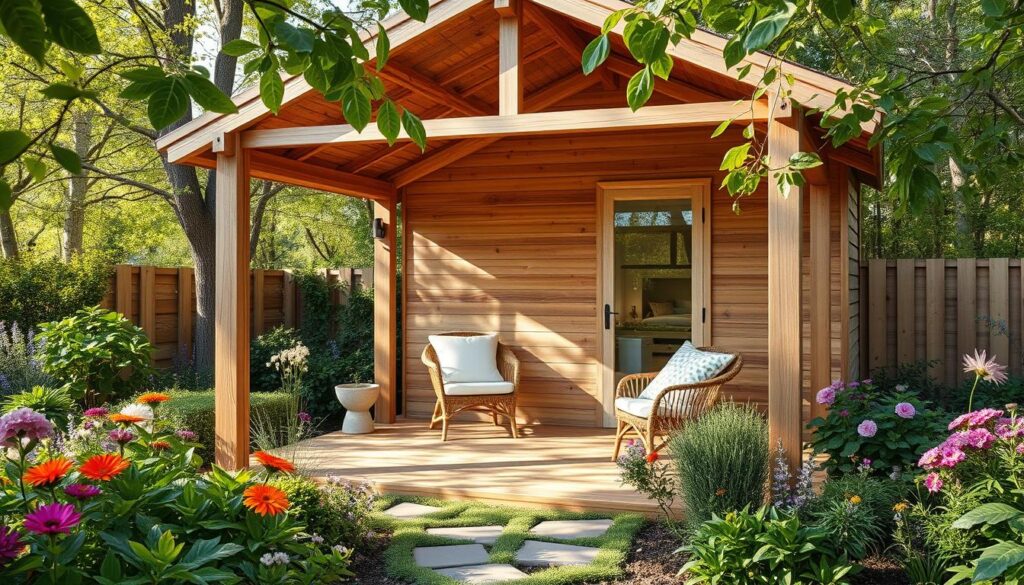 Karibu Gartenhäuser Holzkonstruktion