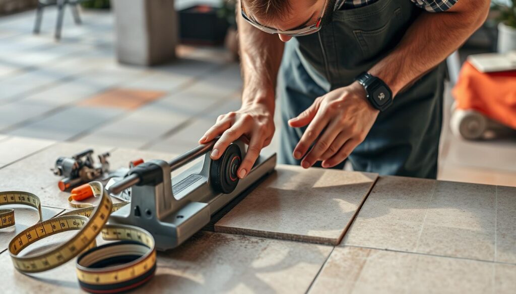 Terrassenfliesen schneiden Profitipps