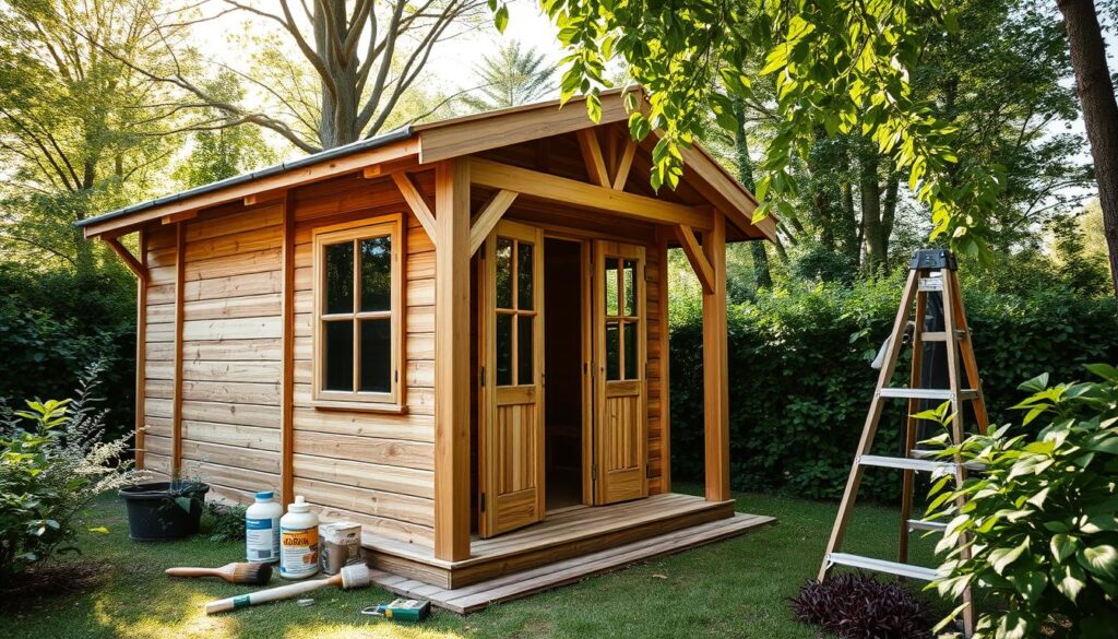 Wartung Gartenhaus aus Holz 3x3