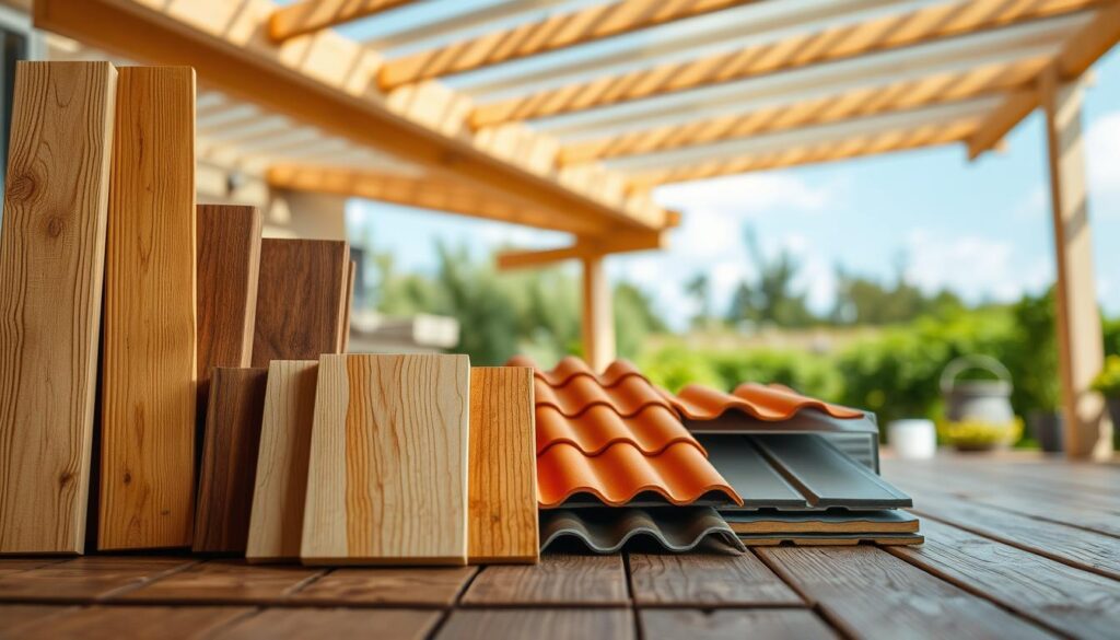 Materialauswahl für Terrassenüberdachung
