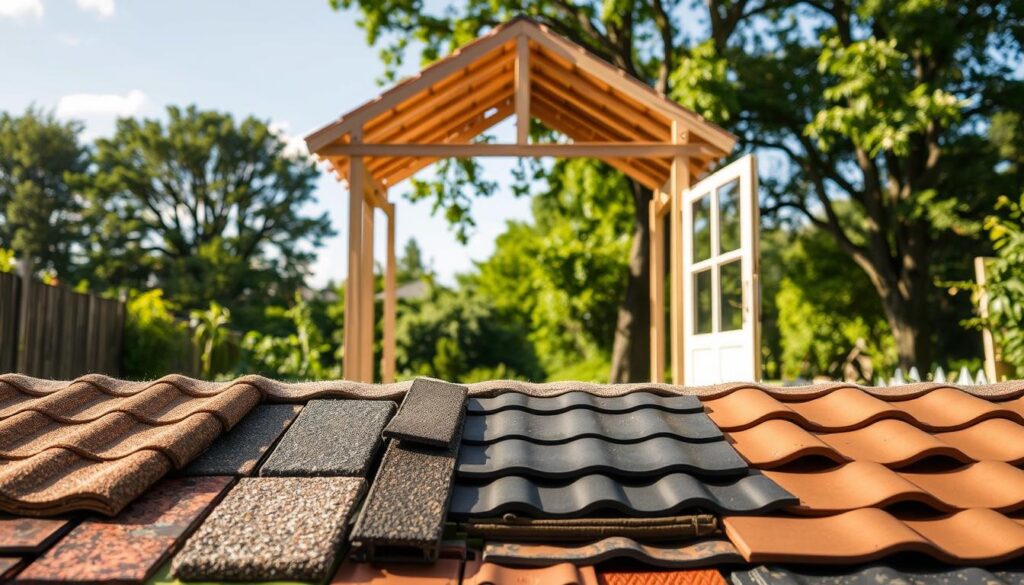 Materialien für Gartenhaus Dach