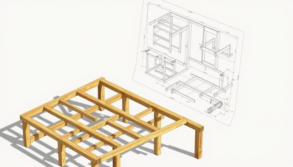 Planung Gartenhaus-Unterkonstruktion