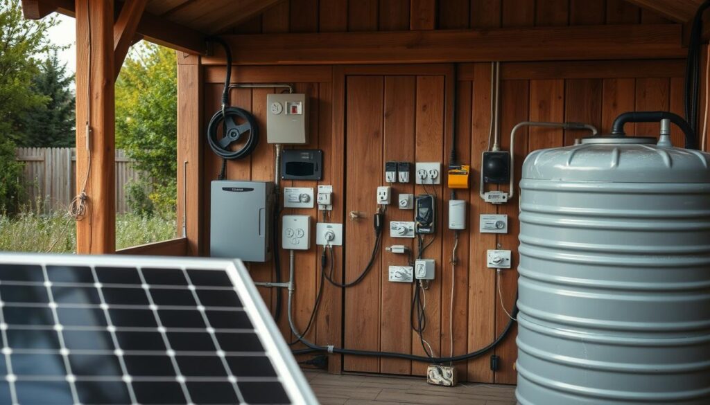 Technische Anschlüsse Gartenhaus