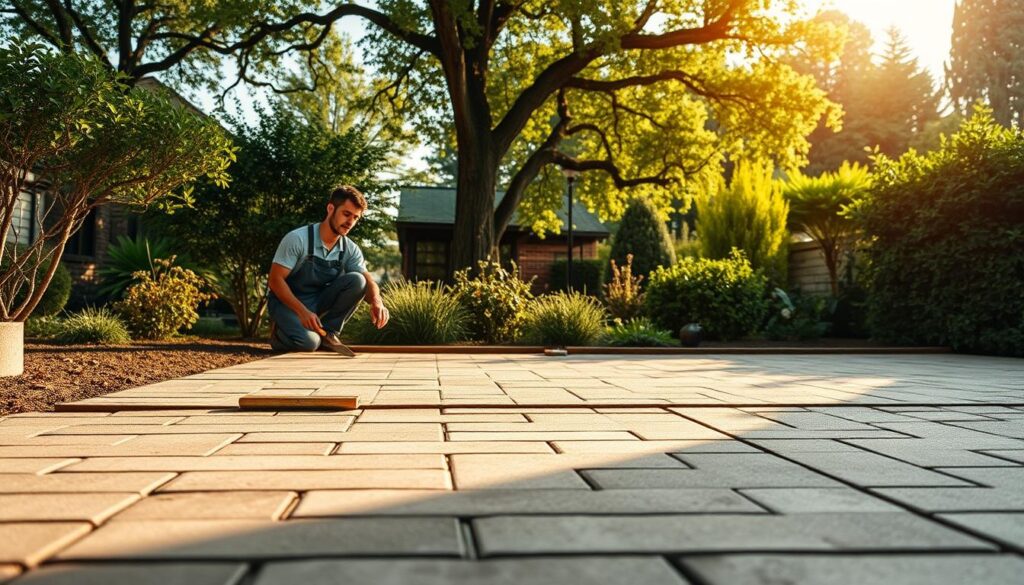 Terrassenplatten verlegen
